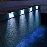 2 Pack Solar Wall Lights LED Solar Fence Outdoor Waterproof Lights