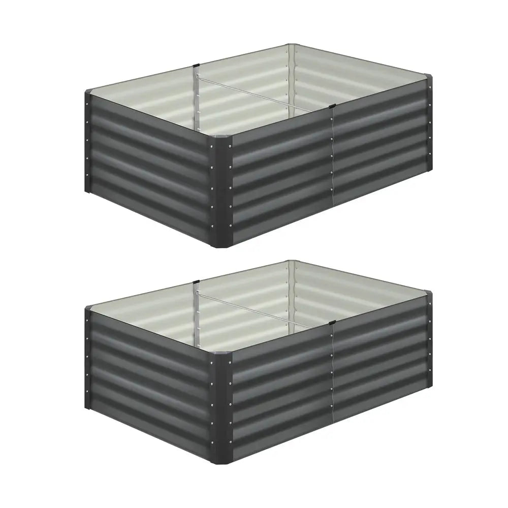 2 pcs Galvanized Steel Garden Bed