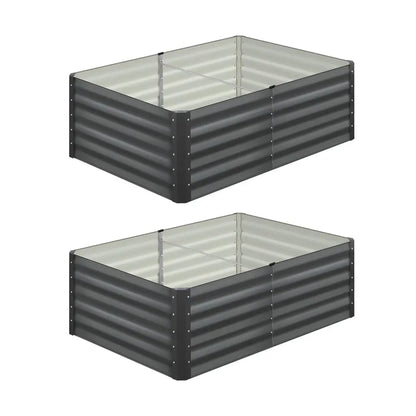 2 pcs Galvanized Steel Garden Bed