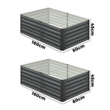 2 pcs Galvanized Steel Garden Bed