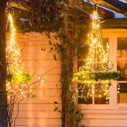 200 LED Solar Waterfall String Lights for Garden Christmas Decor