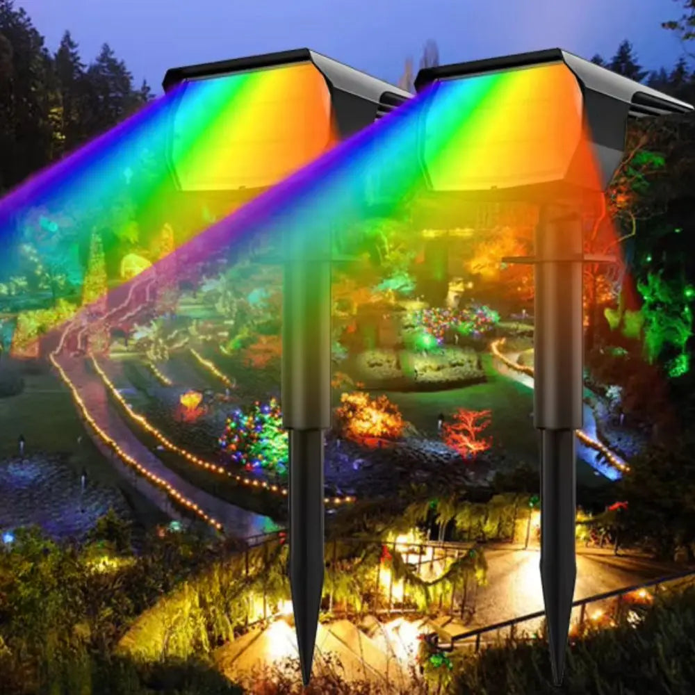 20LED Colorful Solar Landscape Spotlights Wireless Waterproof