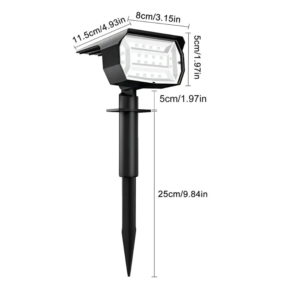 20LED Colorful Solar Landscape Spotlights Wireless Waterproof