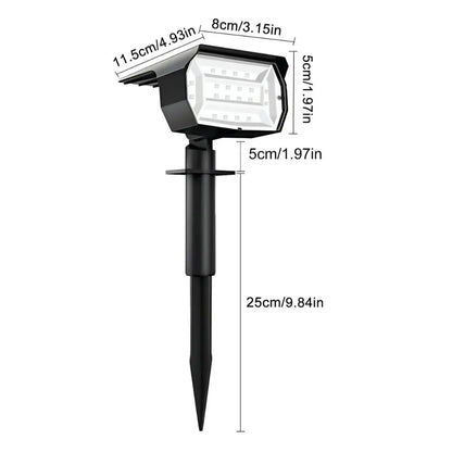 20LED Colorful Solar Landscape Spotlights Wireless Waterproof