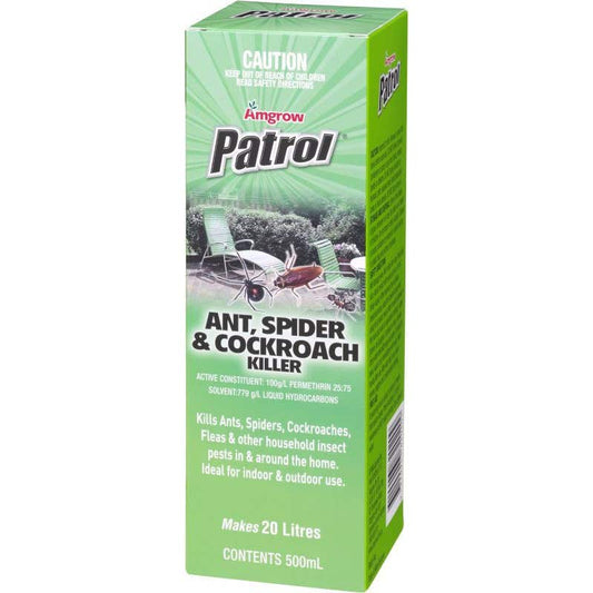 Amgrow Patrol Ant Spider & Cockroach Killer Concentrate 500mL