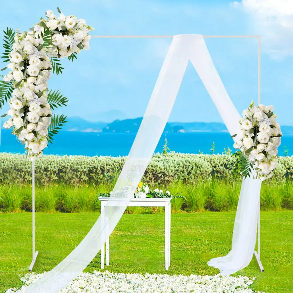 2M Square Wedding Arch Backdrop Sign Stand Party Flower Decoration Background