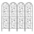 2PCS Metal Garden Trellis Fence Anti-Rust Climbing Plant Flower Panels