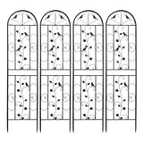 2PCS Metal Garden Trellis Fence Anti-Rust Climbing Plant Flower Panels