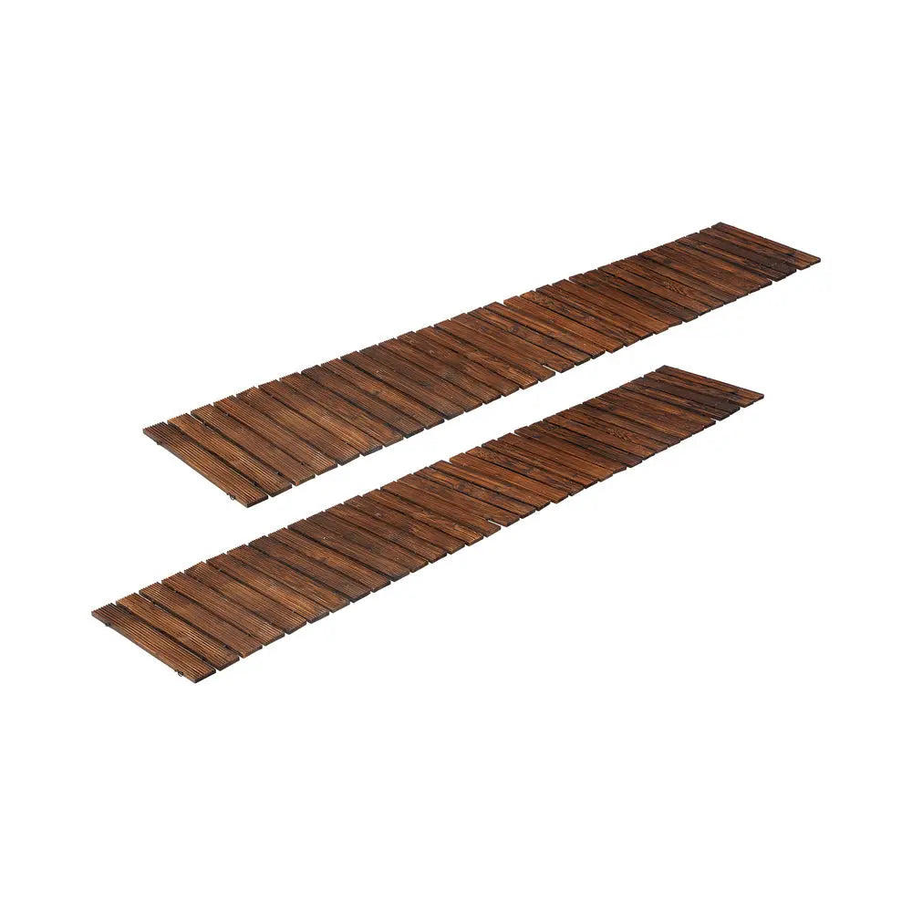 2pcs Wooden Garden Pathway Roll-Out Walkway 8FT Straight
