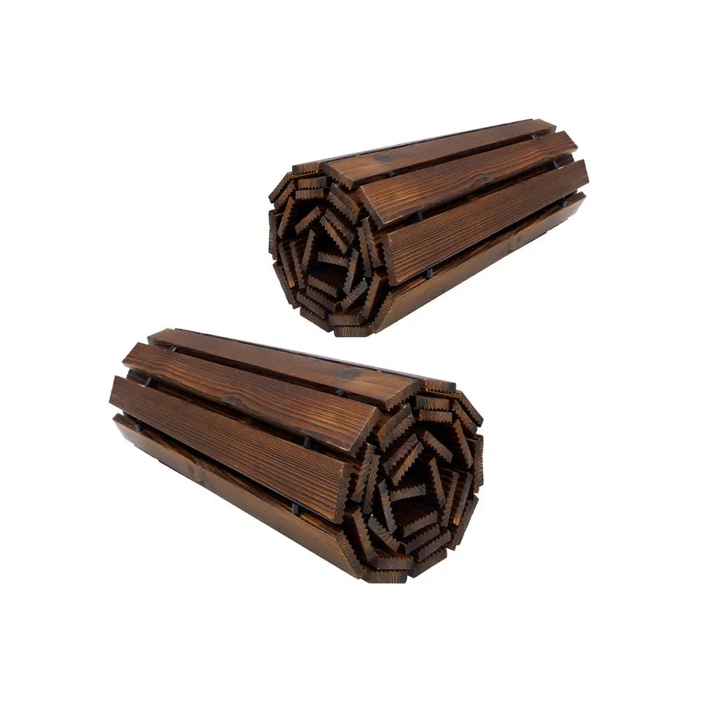 2pcs Wooden Garden Pathway Roll-Out Walkway 8FT Straight