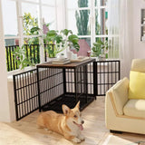 3-Door Furniture Dog Crate End Table | MDF Top