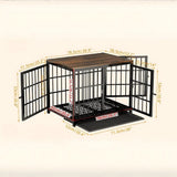  3-Door Furniture Dog Crate End Table | MDF Top