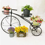 3-Tier Bicycle Plant Stand: Wrought Iron Tricycle Planter for Indoor and Outdoor