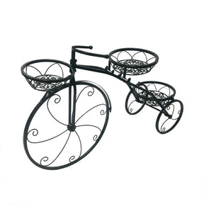 3-Tier Bicycle Plant Stand: Wrought Iron Tricycle Planter for Indoor and Outdoor