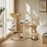 3 Tier Cat Climbing Tree – Indoor Activity Tower with Scratching Posts & Condo