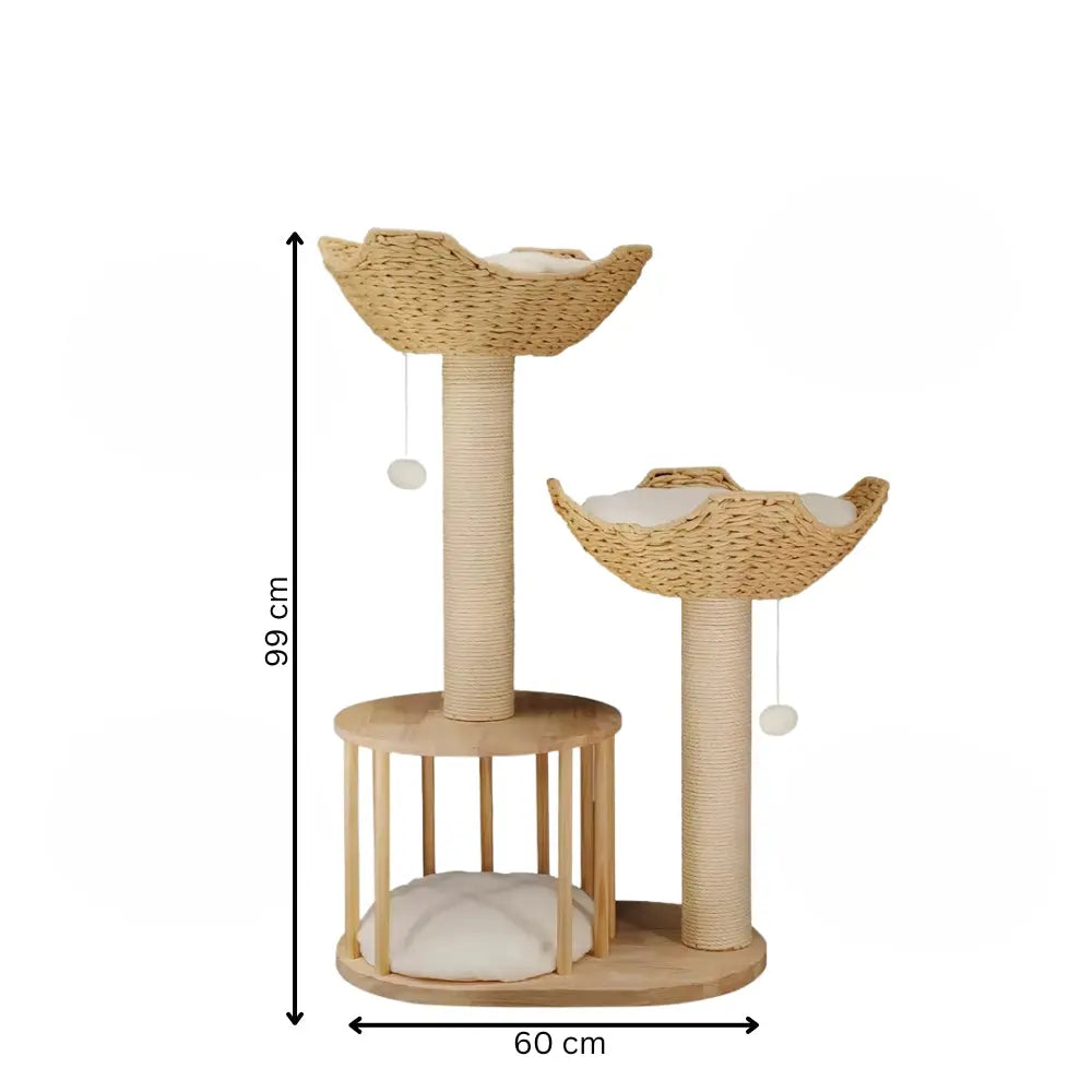 3 Tier Cat Climbing Tree – Indoor Activity Tower with Scratching Posts & Condo