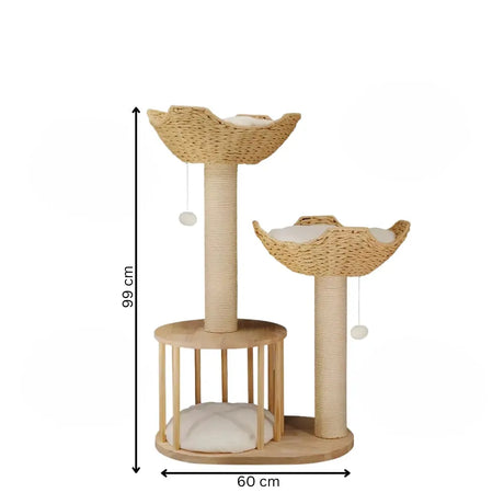 3 Tier Cat Climbing Tree – Indoor Activity Tower with Scratching Posts & Condo
