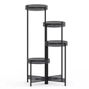 4 Tier Metal Flower Pot Rack Corner Shelving Storage Shelf