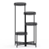 4 Tier Metal Flower Pot Rack Corner Shelving Storage Shelf