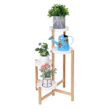 4 Tier Plant Shelf Stand Bamboo Plant Pot Holder Tall Flower Stand Rack