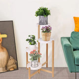 4 Tier Plant Shelf Stand Bamboo Plant Pot Holder Tall Flower Stand Rack