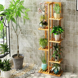 5/6 Pot Vertically Bamboo Flower Shelf Rack Pots Display Corner Shelving