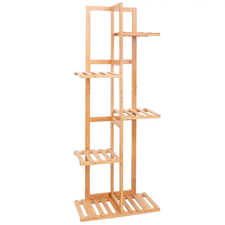 5/6 Pot Vertically Bamboo Flower Shelf Rack Pots Display Corner Shelving