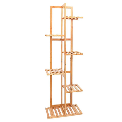 5/6 Pot Vertically Bamboo Flower Shelf Rack Pots Display Corner Shelving