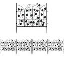 5 Piece Metal Garden Fence Set for Outdoor Garden