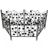 5 Piece Metal Garden Fence Set for Outdoor Garden