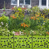5 Piece Metal Garden Fence Set for Outdoor Garden