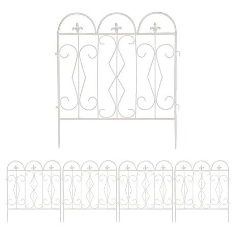 5pcs Decorative Garden Fence Outdoor Border Animal Barrier Fence