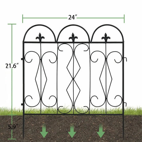 5pcs Decorative Garden Fence Outdoor Border Animal Barrier Fence