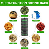 6-Layer 120cm Foldable Herb Vegetable Fruit Drying Dehydrating Rack Mesh Hanging Dryer Bonnyrigg Produce & Garden Supplies