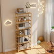 6-Tier Bamboo Storage Rack Shelving Bookshelf Plant Flower Stand