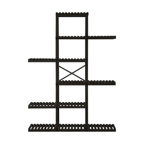 6 Tier Plant Stand Flower Pot Rack Black