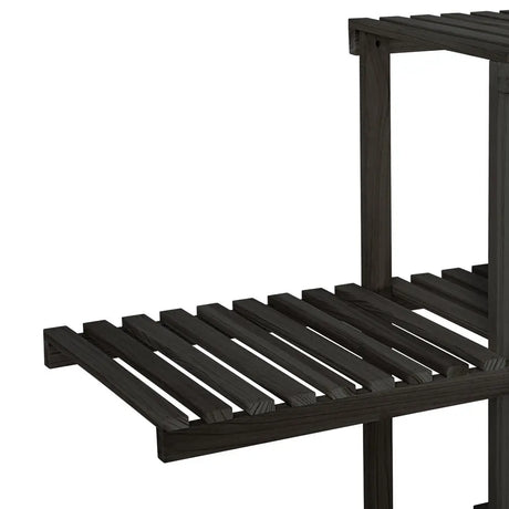6 Tier Plant Stand Flower Pot Rack Black
