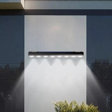 8 LED Solar Wall Light Outdoor Waterproof Garden Balcony Fence Lighting Lamp