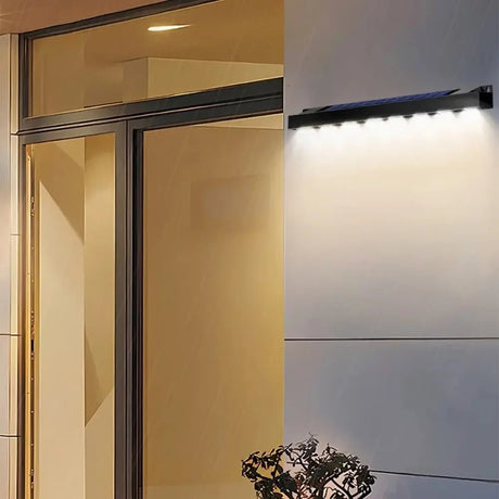 8 LED Solar Wall Light Outdoor Waterproof Garden Balcony Fence Lighting Lamp