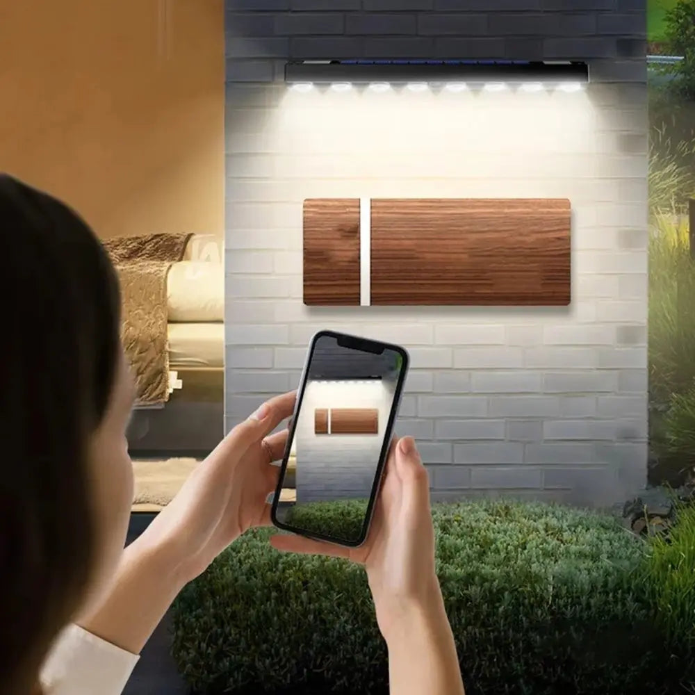 8 LED Solar Wall Light Outdoor Waterproof Garden Balcony Fence Lighting Lamp