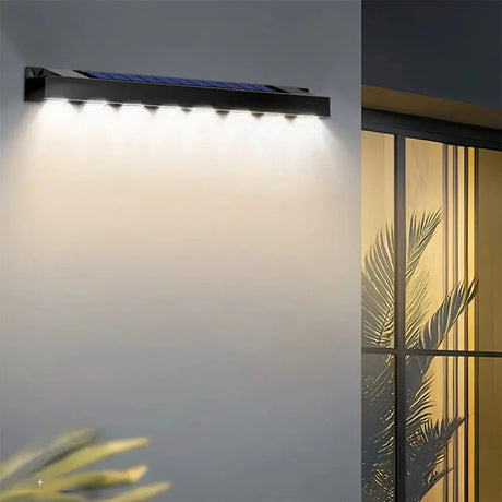 8 LED Solar Wall Light Outdoor Waterproof Garden Balcony Fence Lighting Lamp
