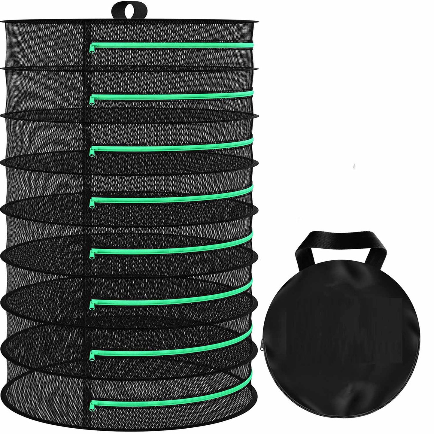 8-Layer 162cm Foldable Herb Vegetable Fruit Drying Dehydrating Rack Mesh Hanging Dryer Bonnyrigg Produce & Garden Supplies