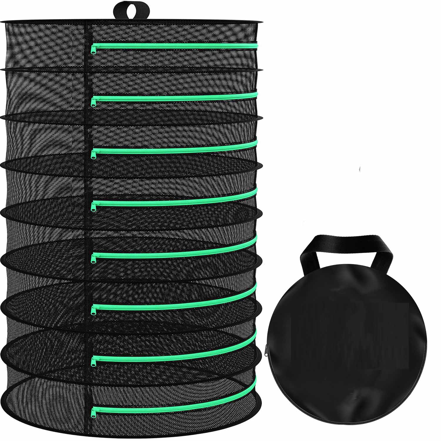 8-Layer 162cm Foldable Herb Vegetable Fruit Drying Dehydrating Rack Mesh Hanging Dryer Bonnyrigg Produce & Garden Supplies