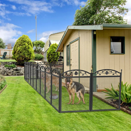 8-Panel DIY Heavy Duty Dog Playpen with Waterproof Pad