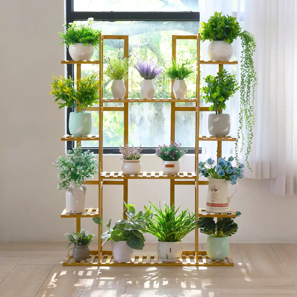 9 Tier Extra Large Bamboo Plant Stand
