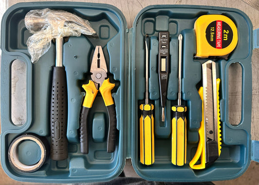 Hardware Tool Kit 9 Piece- Tool Box 9 pcs