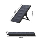 Adjustable Height Foldable Dog Pet Ramp 90cm: Non-Slip Wooden Ramp for Beds
