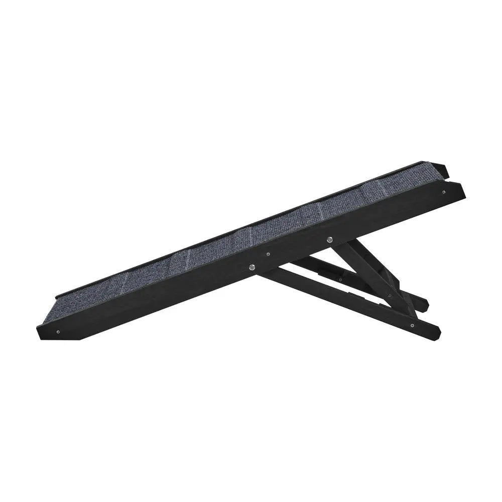 Adjustable Height Foldable Dog Pet Ramp 90cm: Non-Slip Wooden Ramp for Beds