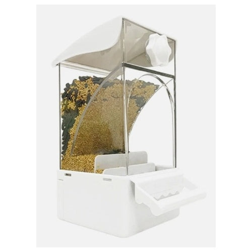 Hanging Automatic Bird Feeder – Anti-Spill Durable Plastic Bird Food Dispenser for Budgie, Canary & Finch | Easy Cage Mount