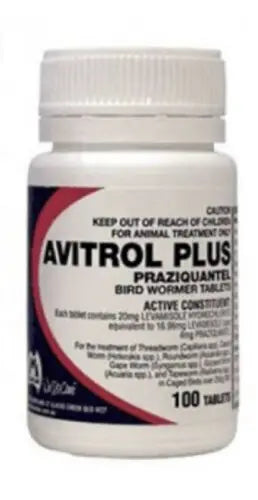 Avitrol Plus 100 Tablets-Avitrol Plus Worming Tablets for Birds.